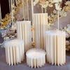 Folding Paper Display Rack Flower Column Plinth Cake Stand for Wedding Party UK