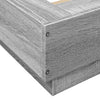 Bed Frame with Grey Sonoma 180x200 King Engineered Wood R5Q5