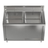 Stainless Steel Commercial Catering Table Work Bench Kitchen Double Sink Cabinet
