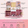 Chef Pretend Play Toy Play Kitchen Toy Set w/Oven & Sink-Pink
