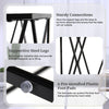 Glass Coffee Table Hexagonal Metal Frame Sofa Side Table Modern Narrow End Table