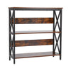Slim Hall Desk Storage Shelf X-Design Shoe Rack Bookshelf Entryway Console Table