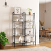 Ladder Shelf Bookcase Unit Stand 5 Tier Steel Frame Display Storage Shelving