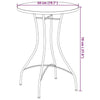 Bistro Table, Garden Table with Frame, Side Table for Patio, Balcony, J9L3