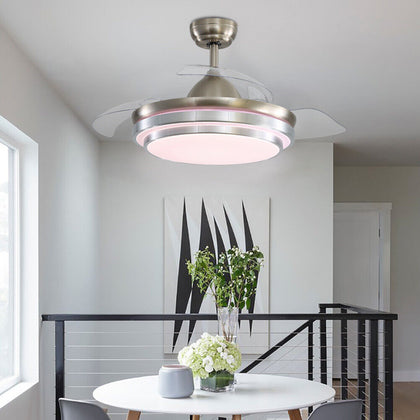 Modern Ceiling Fan with Light Remote Reversible Blades Dimmable Lights Lamp Fans