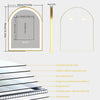 Gold Arch LED Lighted Bathroom Mirror Wall Makeup Desk Table LED Anti-fog Mirror