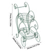 2 Tier Parisian Style Metal Garden Cart Plant Stand Flower Pot Display Decor