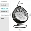 Hanging Egg Chair Rattan Outdoor Indoor Patio Garden Swing Chairs With Cushion