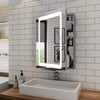 Illuminated LED Bathroom Mirror Cabinet With Shaver Socket Demister Wall Mounted