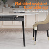 Retractable Dining Table Heavy Duty Sintered Stone Variable Shape for 4-10 Seat