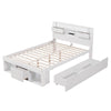 MULTIFUNCTIONAL 4FT6 DOUBLE WOODEN BED FRAME WITH DRAWERS AND HEADBOARD STORAGE