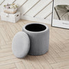 Round Dressing Table Chair Vanity Stool Bedroom Makeup Storage Seat Pouffe