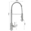 BigSale Monobloc Pull Out Kitchen Mixer Tap Dual Spout Spray Single Lever Chrome