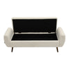 Beige Teddy Velvet Ottoman Stool With Lift Up Storage Bench Padded Footstool Box