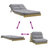 Futon Sofa Bed with 100x206x11 Impregnated Wood Pine Q2J5