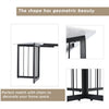 Dining Table 140 x 80 cm Rectangle Marble Effects Kitchen Table with Metal legs