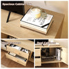 Boho Entertainment Center Media Console Table-Natural