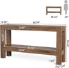 63-Inch Narrow Long Console Table for Living Room, Farmhouse Wood Entryway Table