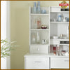 White Dressing Table LED Makeup Desk 5 Drawers with Lights Sliding Mirror Stool