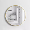 ExtraLarge Industrial Round Wall Mirror Brushed Silver Metal Frame 40 50 60 80cm
