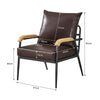 PU Single Sofa Wood Arm Metal Frame Comfort Save Space Office Home Hotel Lounge