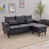 Luxury 3 Seater Corner Sofa Armchair Settee Couch with Footstool Living Room