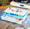 High Gloss LED Coffee Table With Storage Wooden 4 Drawer Living Room Furniture