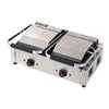 Kitchen Double Groove Sandwich Press Commercial Toaster Maker Iron Toastie Grill