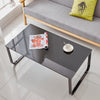 Modern Rectangle Coffee Table Tempered Glass Top Living Room Office Furniture UK