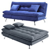 Upholstered 3 Seater Sofa Bed Velvet Recliner Sofabed Clic Clac Soft Padded Seat