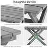 Outdoor Folding Side End Table Foldable Weather-Resistant HDPE Adirondack Table