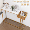 Modern Console Table Entryway Side Table 2-Tier Foyer Table Couch Table