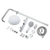 Thermostatic Exposed Shower Mixer Bathroom Twin Head Large Round Bar Set Chrome