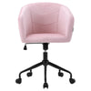 Modern Home Office Velvet Pink Desk Chair Soft Seat 360° Swivel Computer Chair