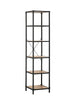 6 Tier Oak Style Shelving Unit Industrial with Details 1740mmH x 400mmW x395mmD