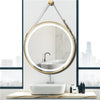 LUVODI LED Bathroom Mirror with Golden Frame, 800x800mm Round Illuminated