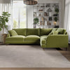 Olive Green Velvet 4 Seater Right Hand Corner Sofa - Payton SOF202