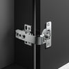 High Gloss Display Cabinet Black Sideboard Cupboard Storage Door with LED Lights