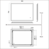 LED Bathroom Mirror 900×700mm with Demister Pad Illuminated Lights Touch Sensor