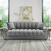 Grey 3 Seater Sofa Bed Convertible Modern With Storage Comfortable Cushions