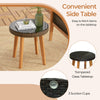 3 Piece Garden Furniture Set Patio Wicker Woven Chair Set with Coffee Table