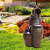 Garden Water Feature Fountain Waterfall Mains Power Light Outdoor Ornament Pump