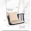 Patio Hanging Rattan Basket Chair Indoor Outdoor Swing Hammock Chair