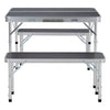 Compact Foldable Dining Table Chairs Benches Aluminum Folding Outdoor Picnic Set