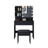 Dressing Table with LED Lights Mirror Vanity Set Makeup Storage Drawer Desk BK