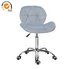 Computer Desk Chair Office Cushioned Chair Chrome Legs Swivel Fabric/PU/Velvet
