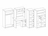 Kids furniture set MARC Fantastic design,Wardrobe+competer desk+drawers