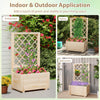 Raised Garden Bed 104 cm Tall Wooden Elevated Planter Box-Natural