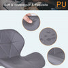 Computer Desk Chair Office Cushioned Chair Chrome Legs Swivel Fabric/PU/Velvet