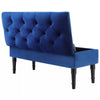 Velvet Upholstered Footstool Seat Bench w/Storage Box Chair Ottoman Pouffe Stool